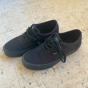 Black low top Vans